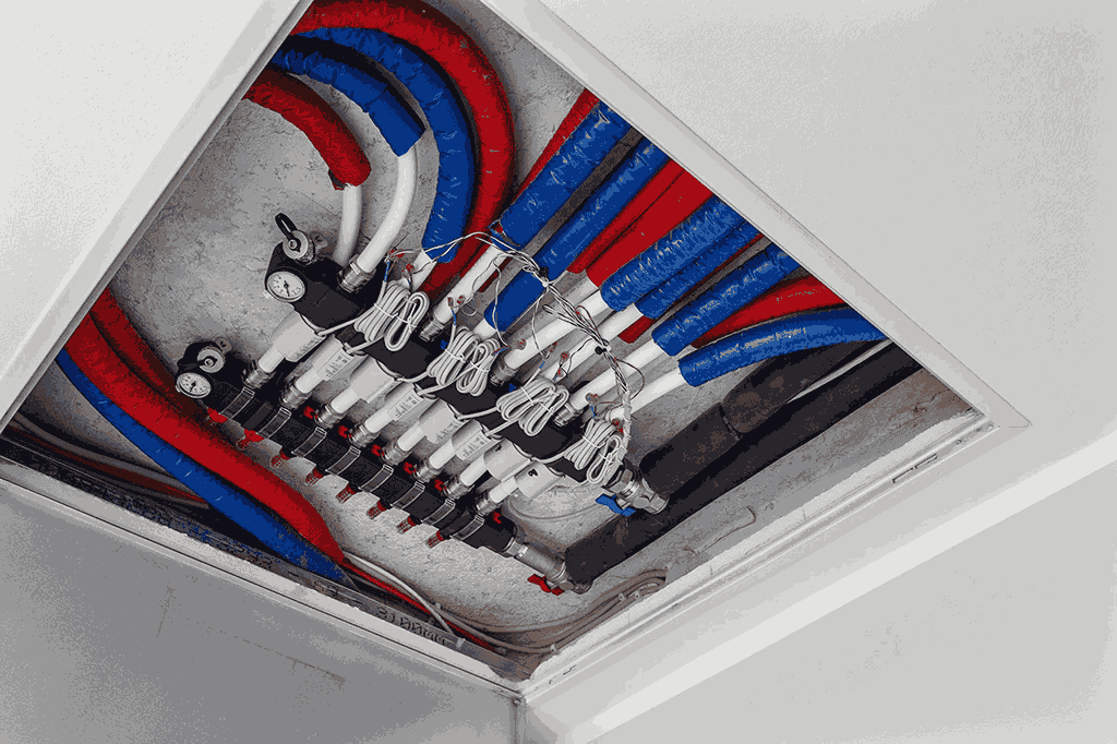 Deckenheizung Installation 1